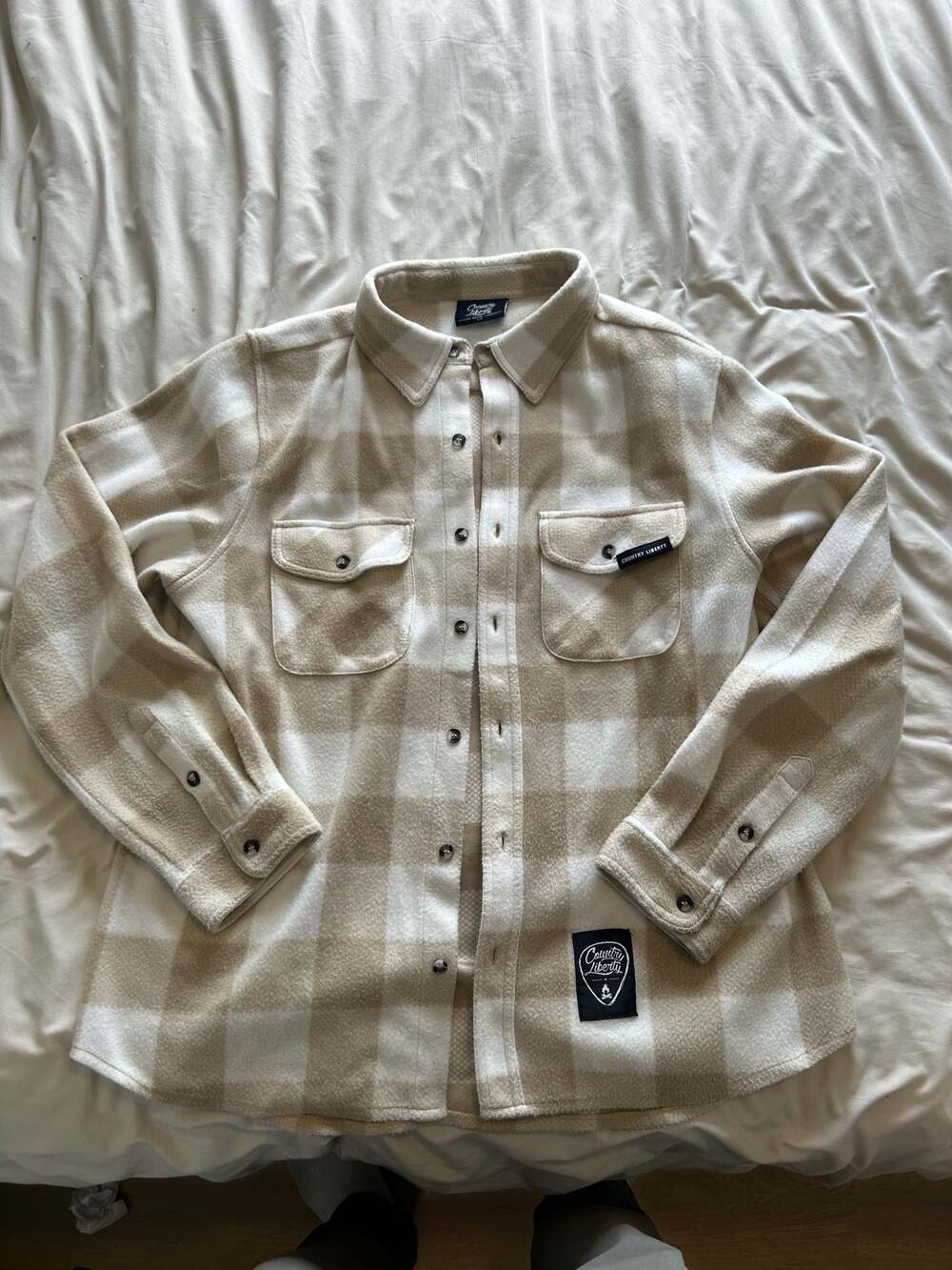 Country Liberty Men’s Plaid Fleece Shirt Jacket